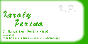karoly perina business card